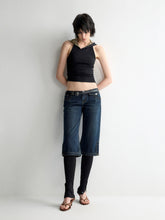 Ultra-Low Waist Straight-Leg Bermuda Jeans - CHINASQUAD