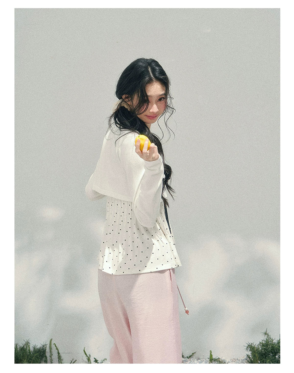 Polka Dot Brandy Lace Two-Piece Top Set