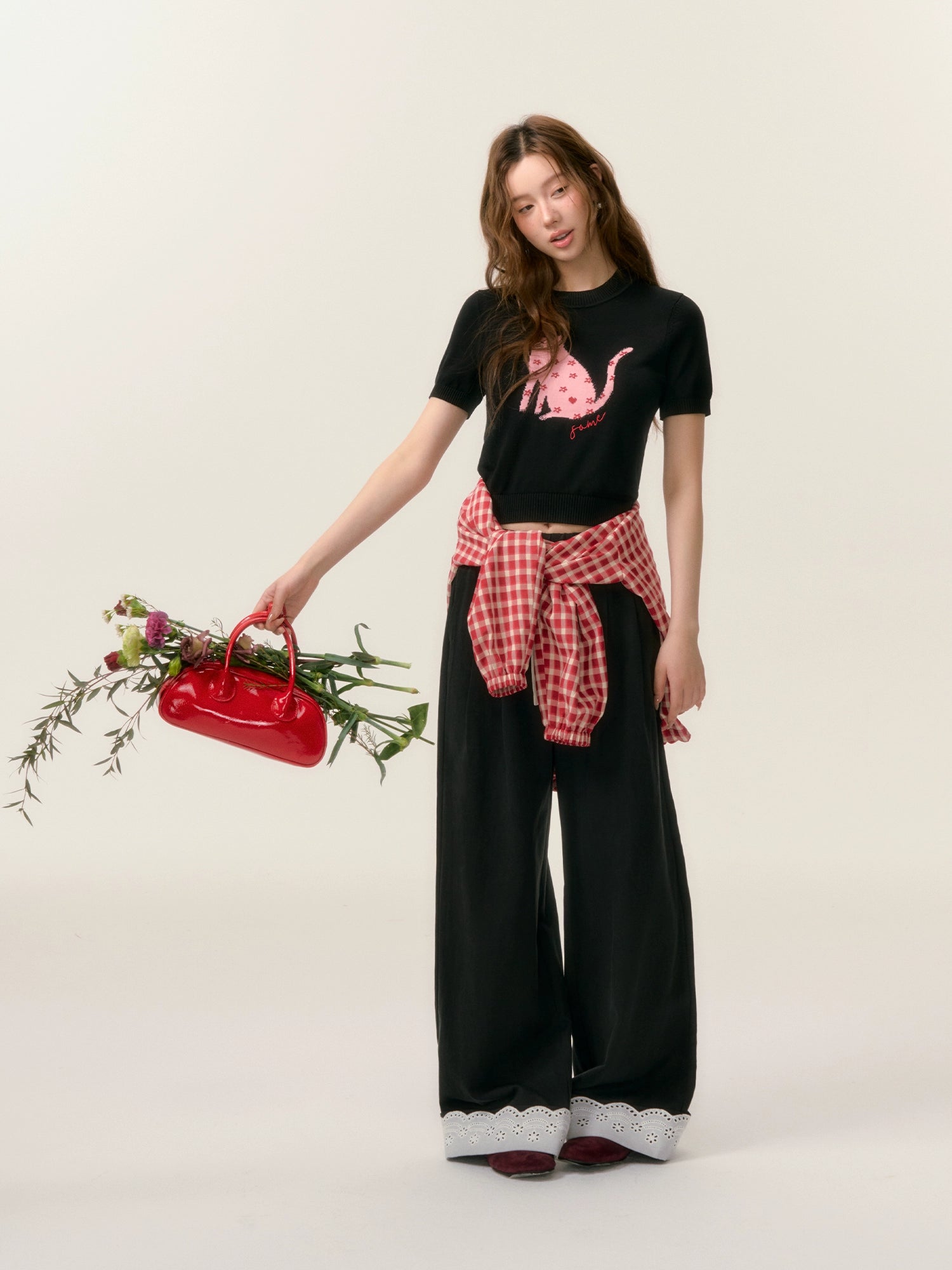 Lace Trim Patchwork Trousers - CHINASQUAD