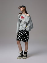 Asymmetric Letter Print Sweatshirt - CHINASQUAD