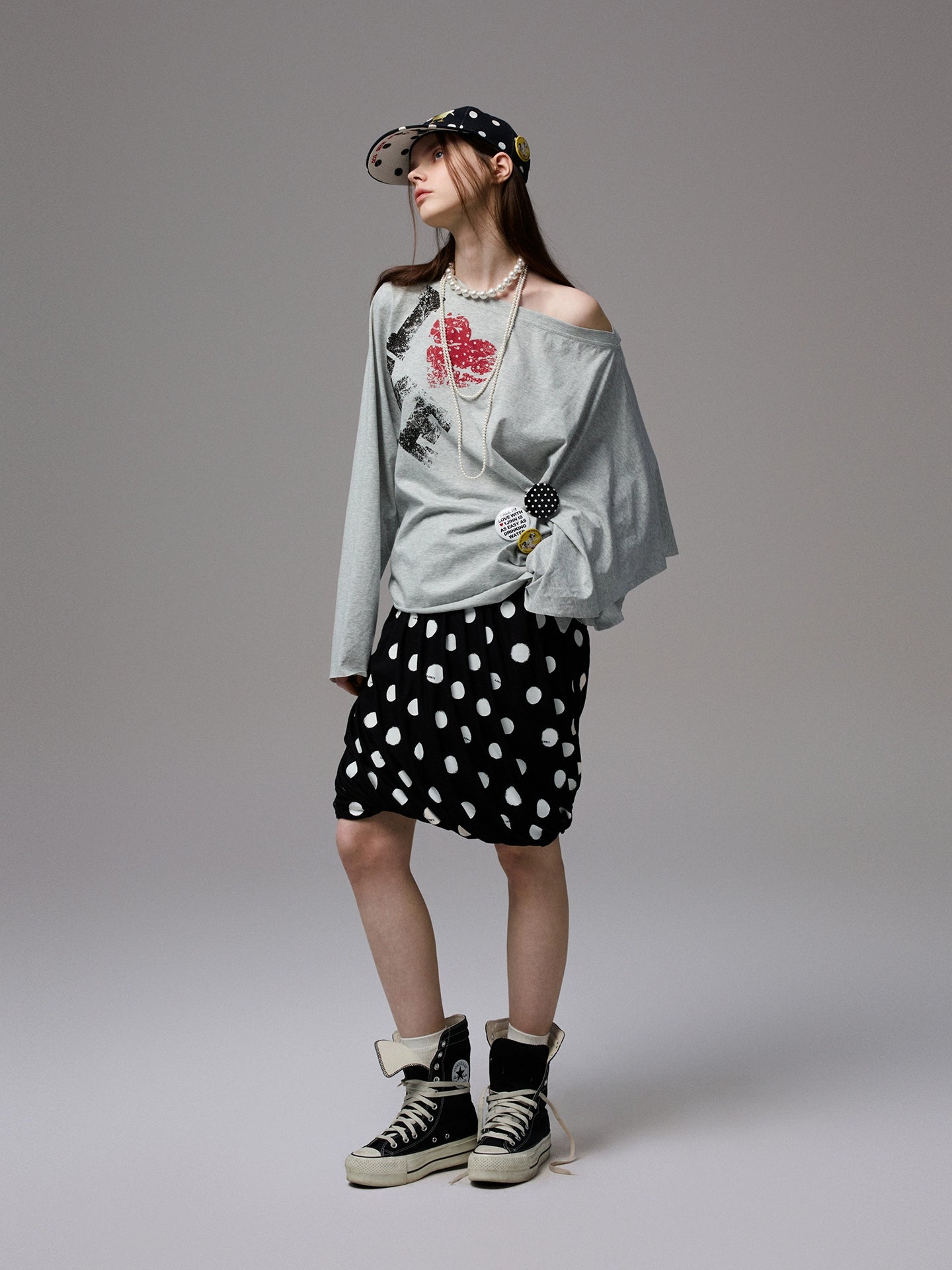 Asymmetric Letter Print Sweatshirt