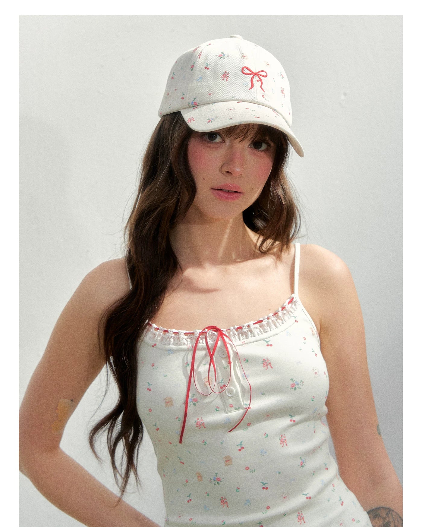 Vintage Floral Embroidered Girl Baseball Cap
