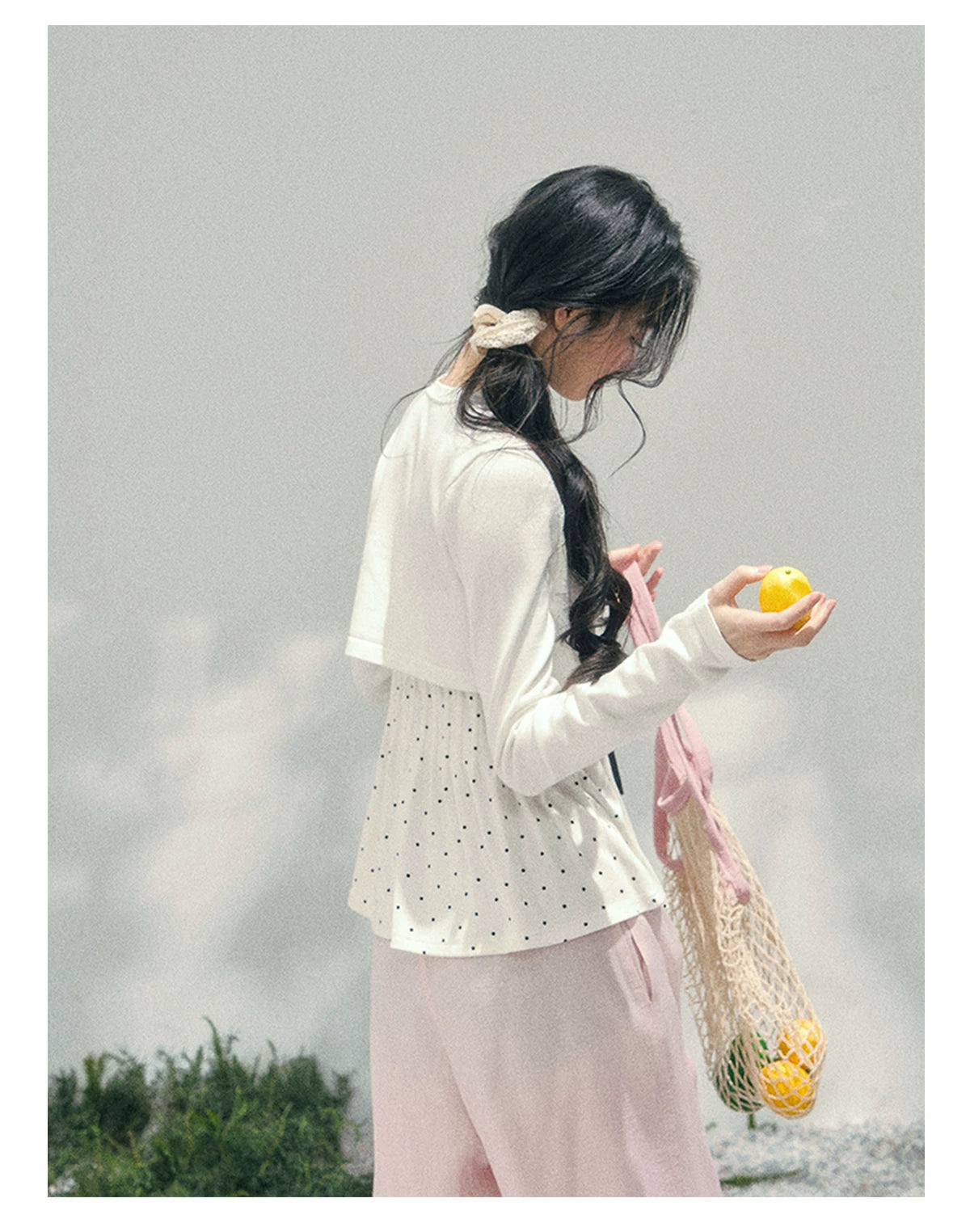 Polka Dot Brandy Lace Two-Piece Top Set