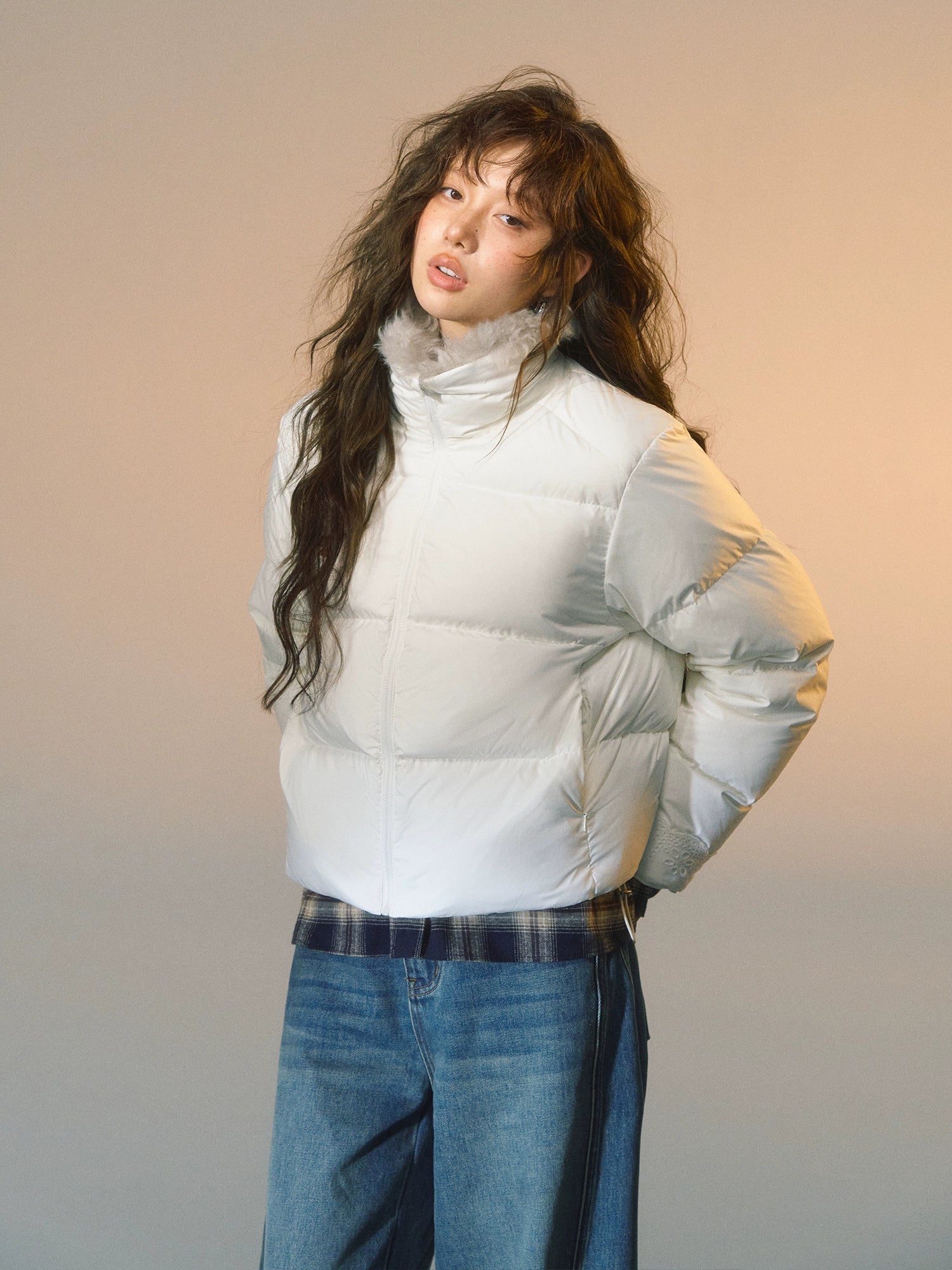 Faux Fur Collar Puffer Jacket