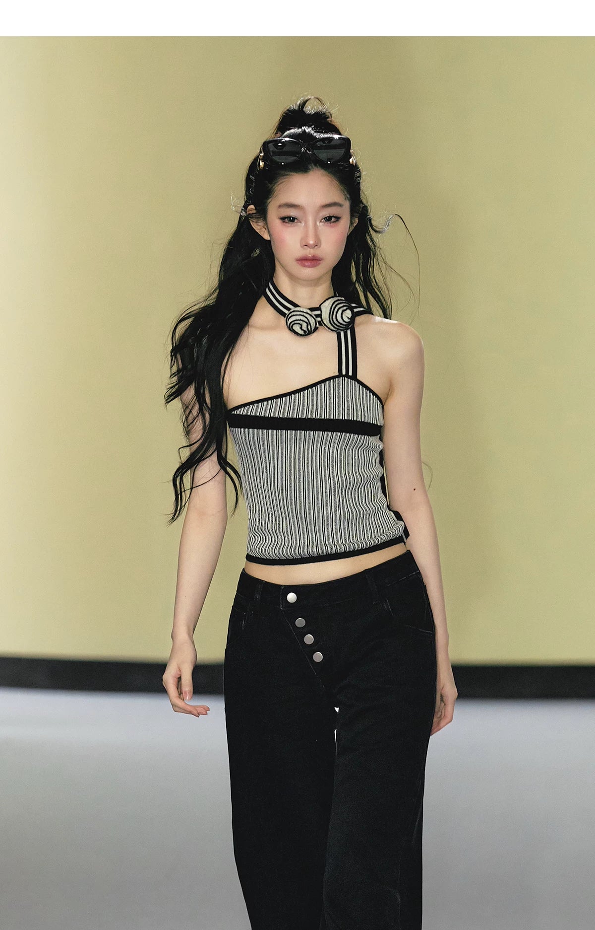 Rose Halterneck Tweed Cami & Ballet Shrug Two-Piece Set