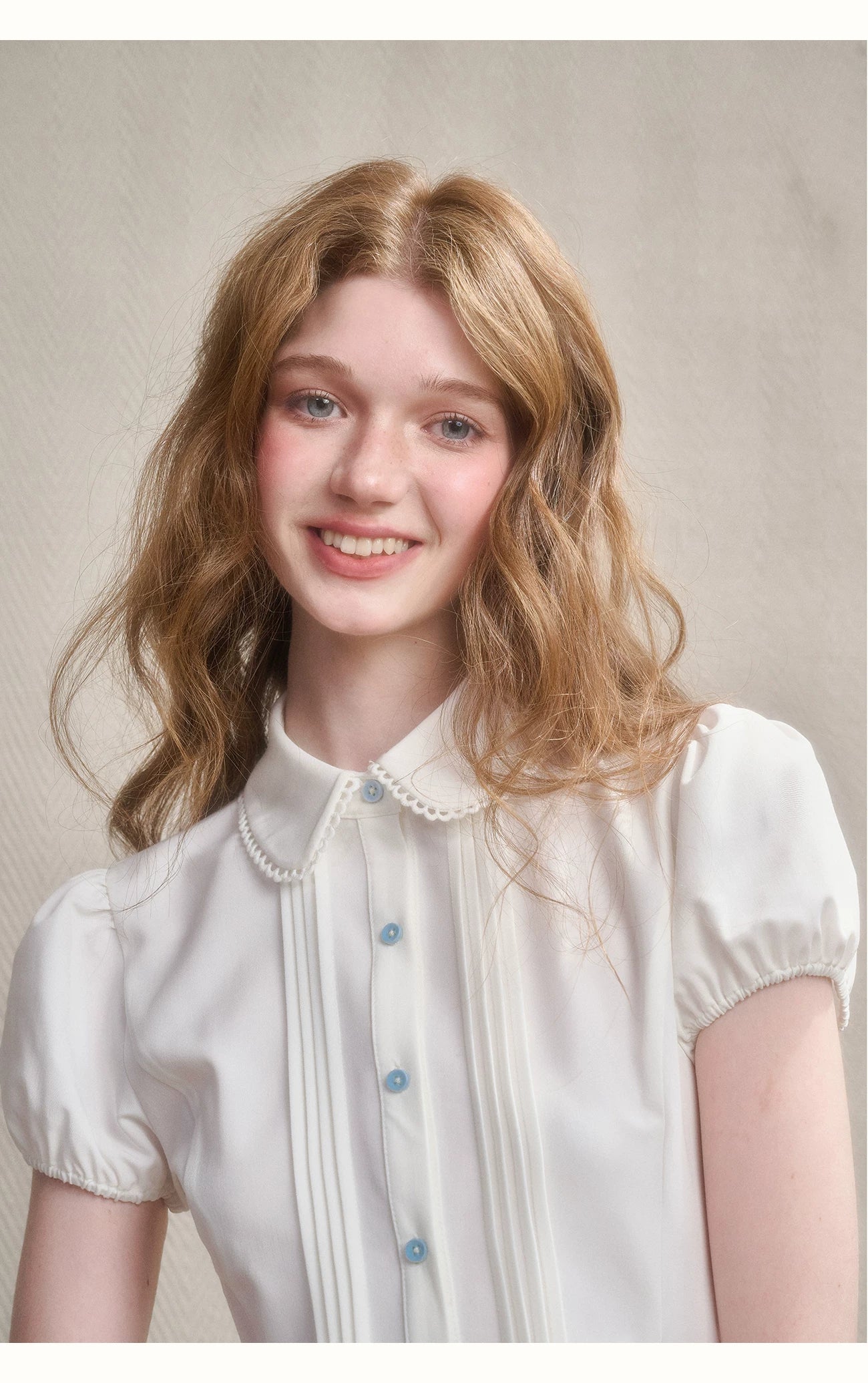 Embroidered Peter Pan Collar Blouse