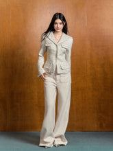 Tweed High-Waist Casual Pants - CHINASQUAD