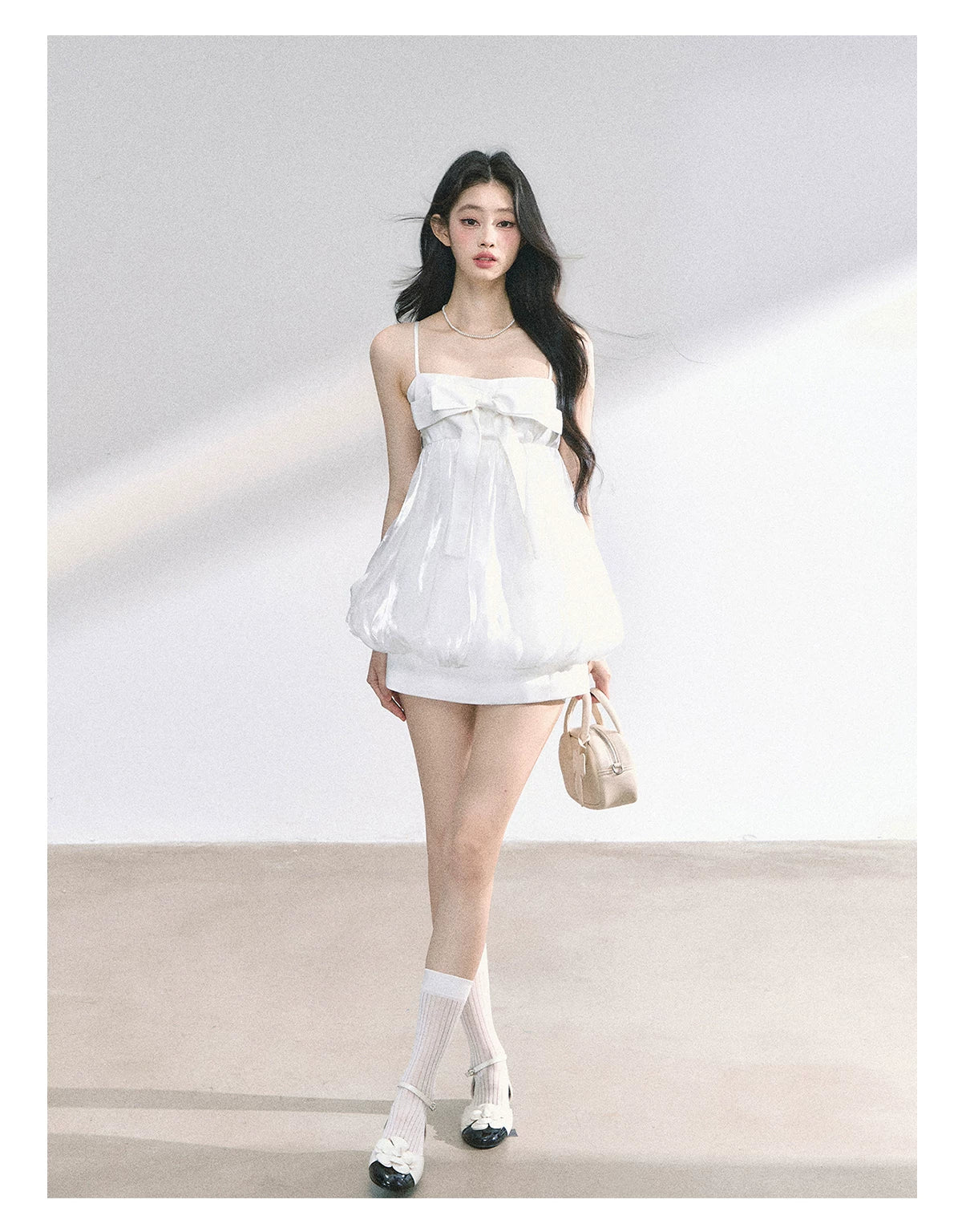 Puff Blossom Off-Shoulder Mini Dress