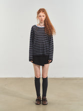 Retro Stripe Versatile Knit T-Shirt - CHINASQUAD