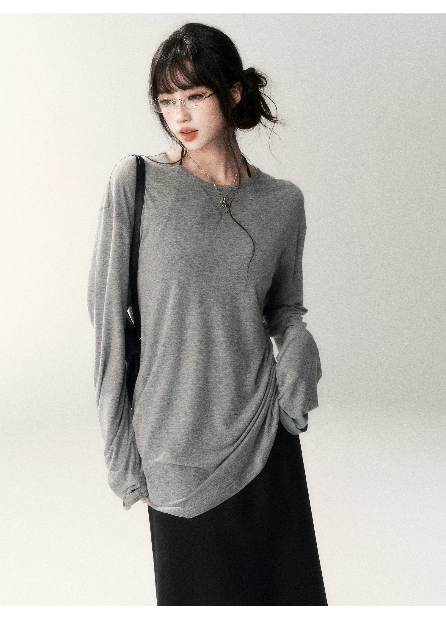 Luxe Lyocell Linen Relaxed Long Sleeve Tee
