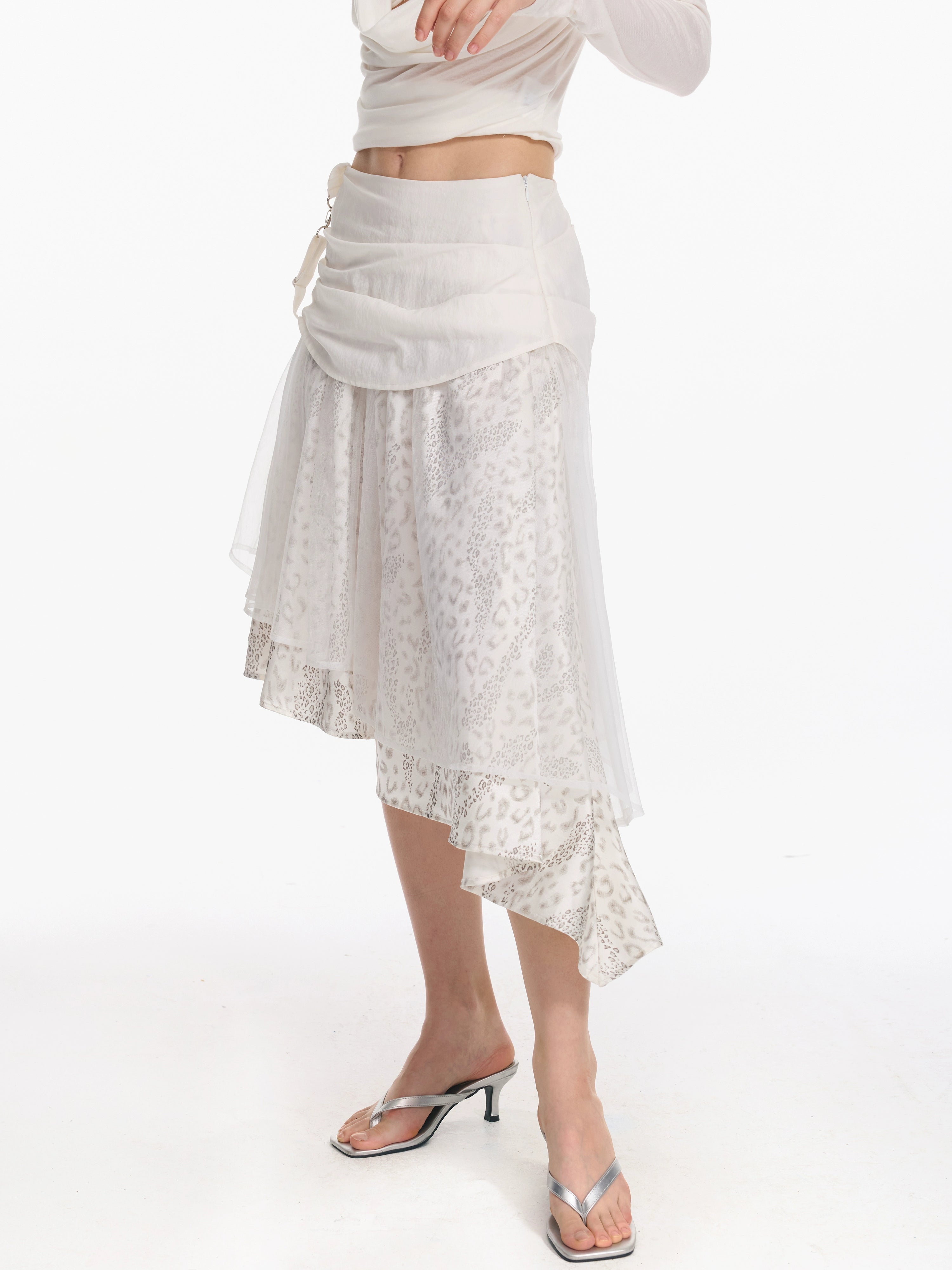 Irregular Leopard Skirt