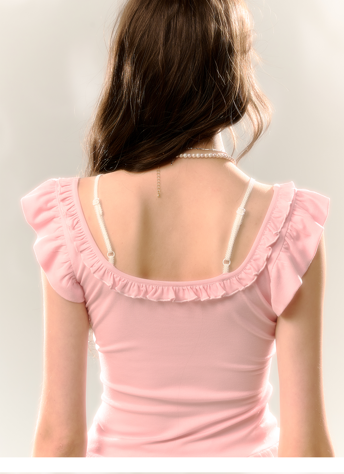 Blue & Pink Lace Trim T-shirt - CHINASQUAD