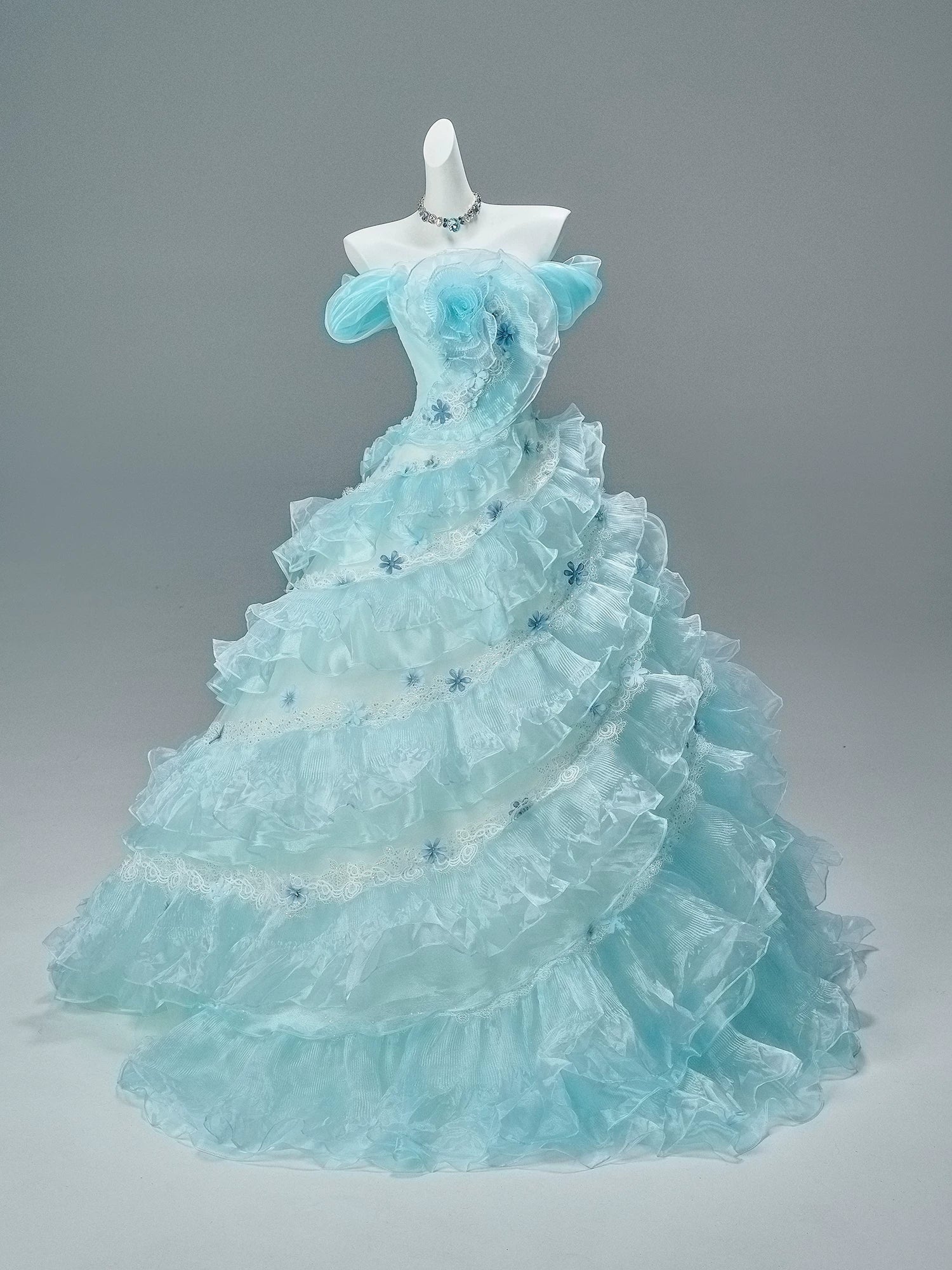 Ethereal “Spirit Princess” Cascading Tulle Couture Gown