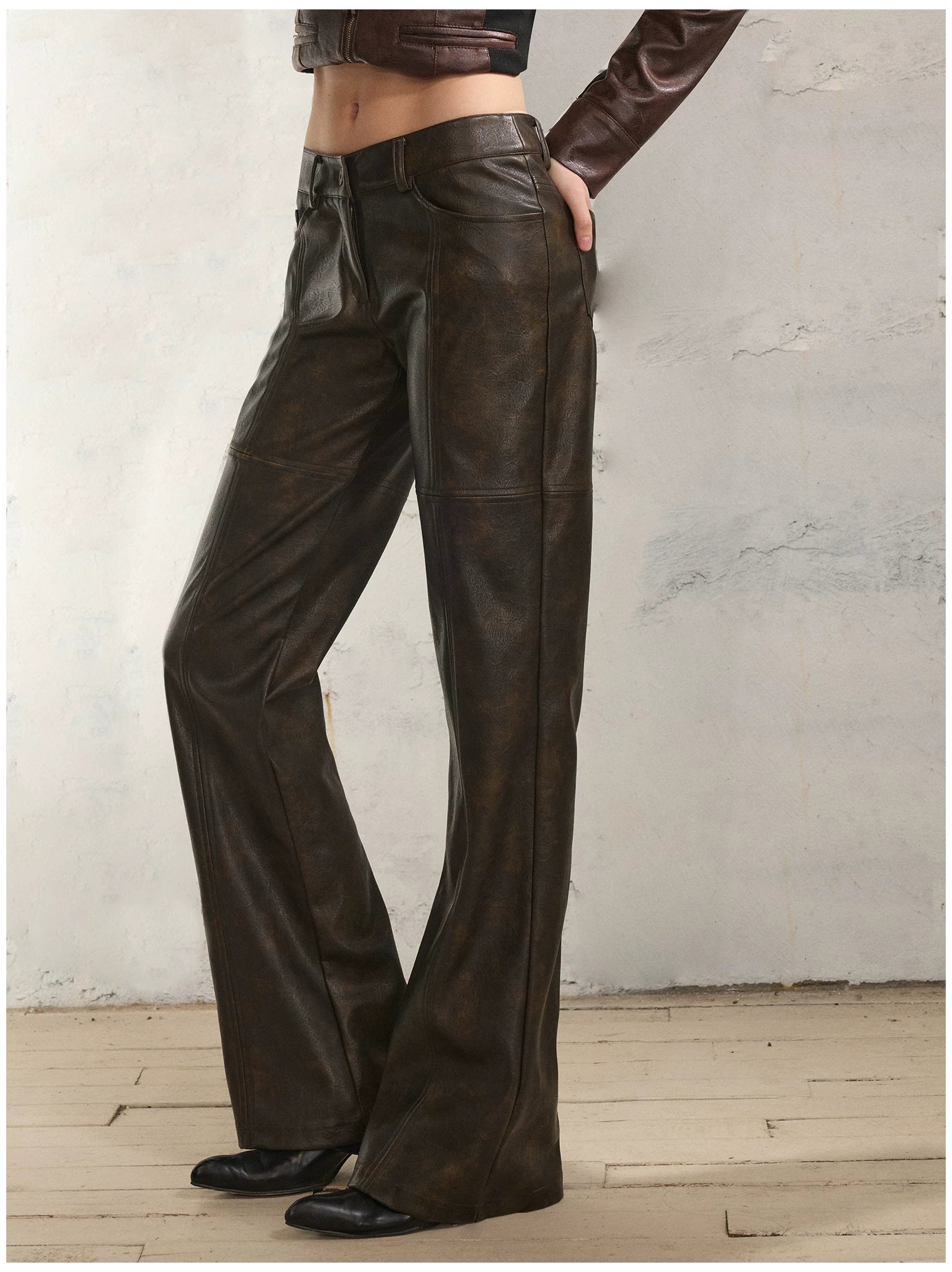 Detachable Two-Way Leather Skirt–Pants