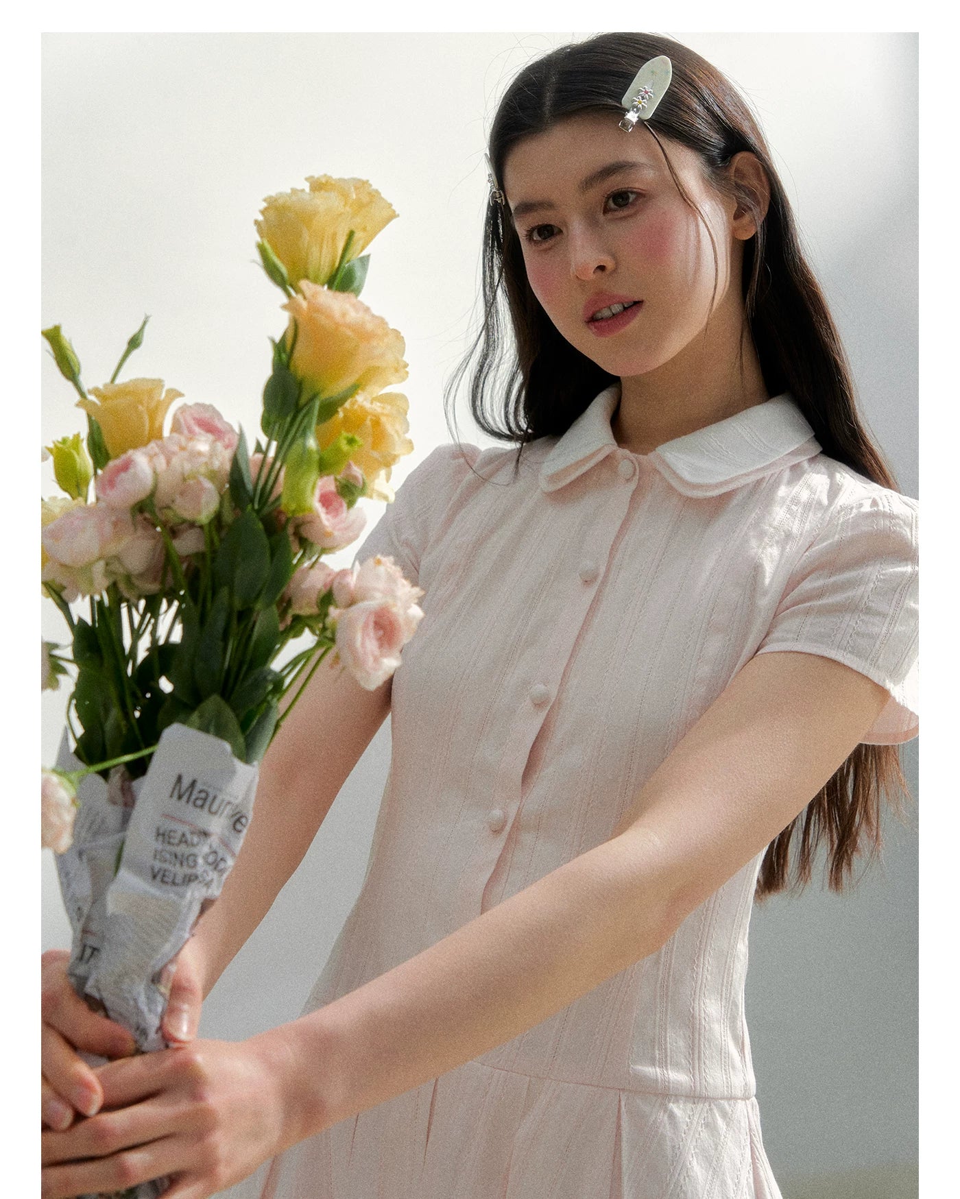 Vintage Hand-Drawn Floral Sleep & Hair Accessory Set