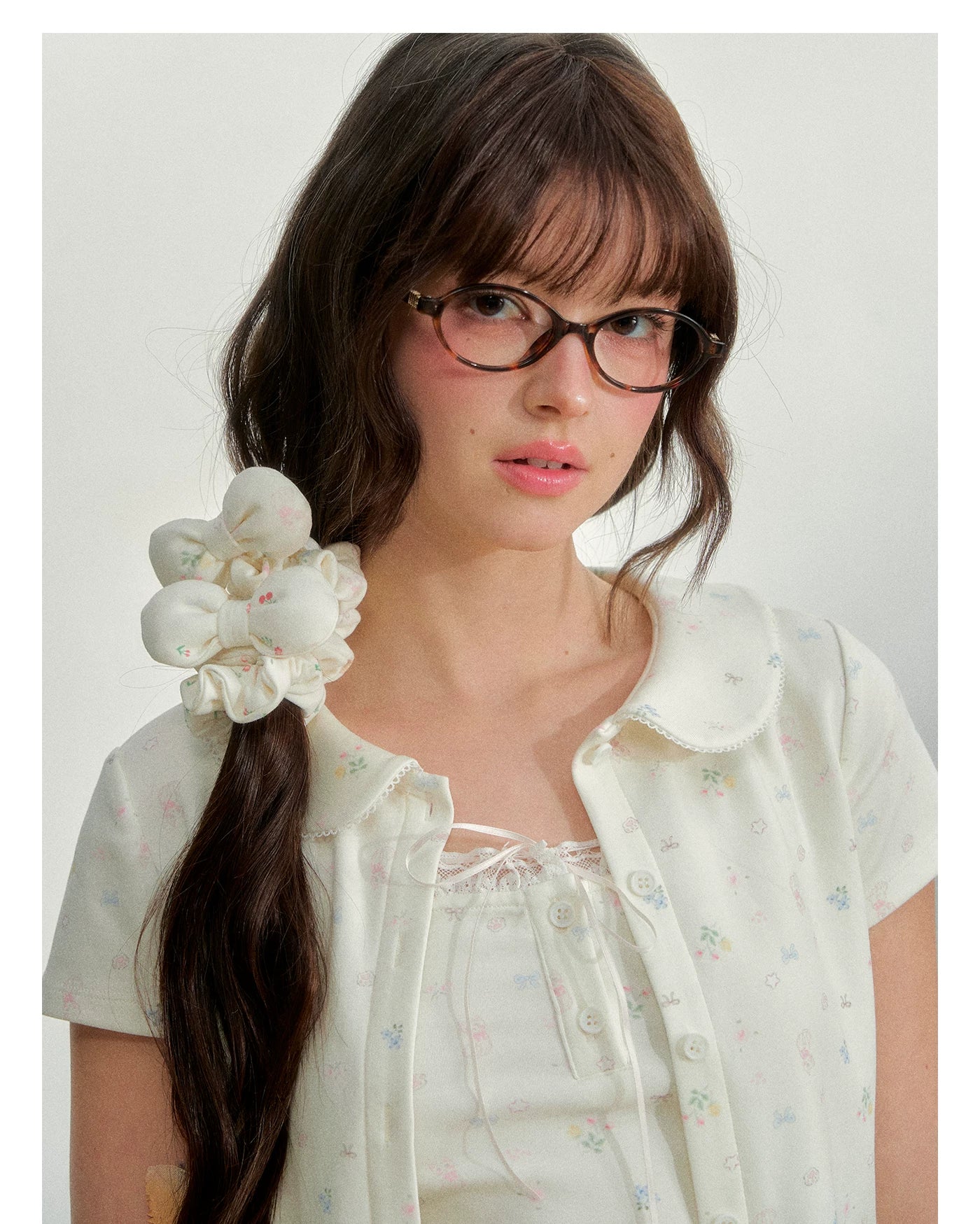 Vintage Hand-Drawn Floral Sleep & Hair Accessory Set