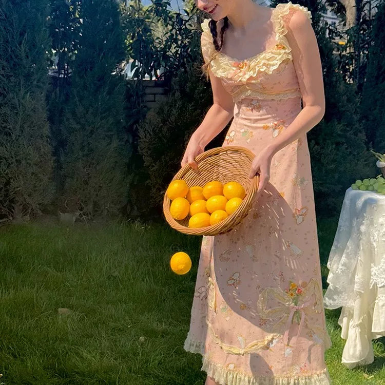 Daisy Kite French Vintage Floral Lace Dress