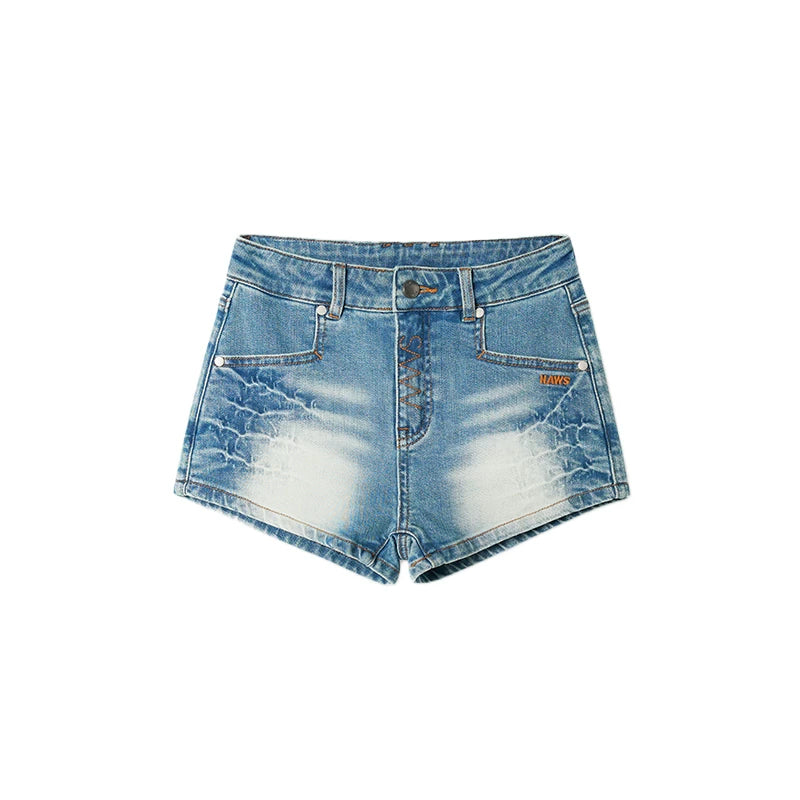 Heavyweight Washed Twill Denim Shorts