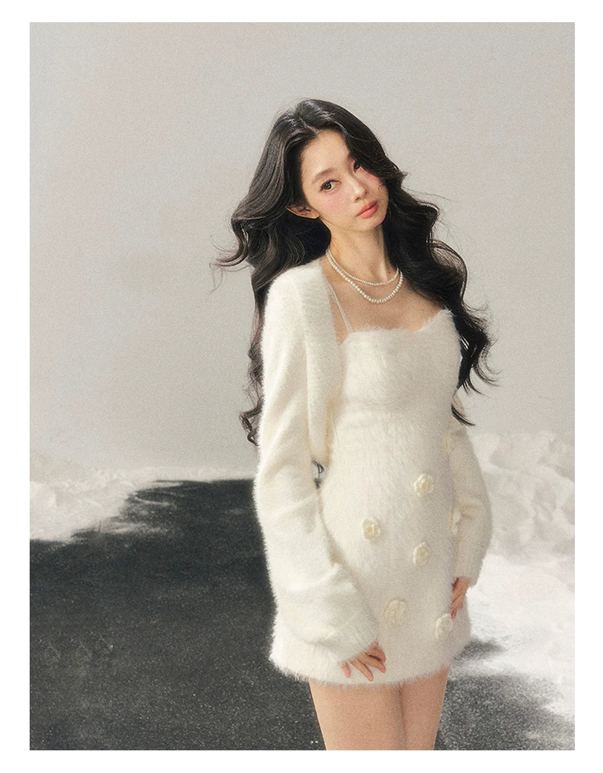 French Cropped Knit Cardigan