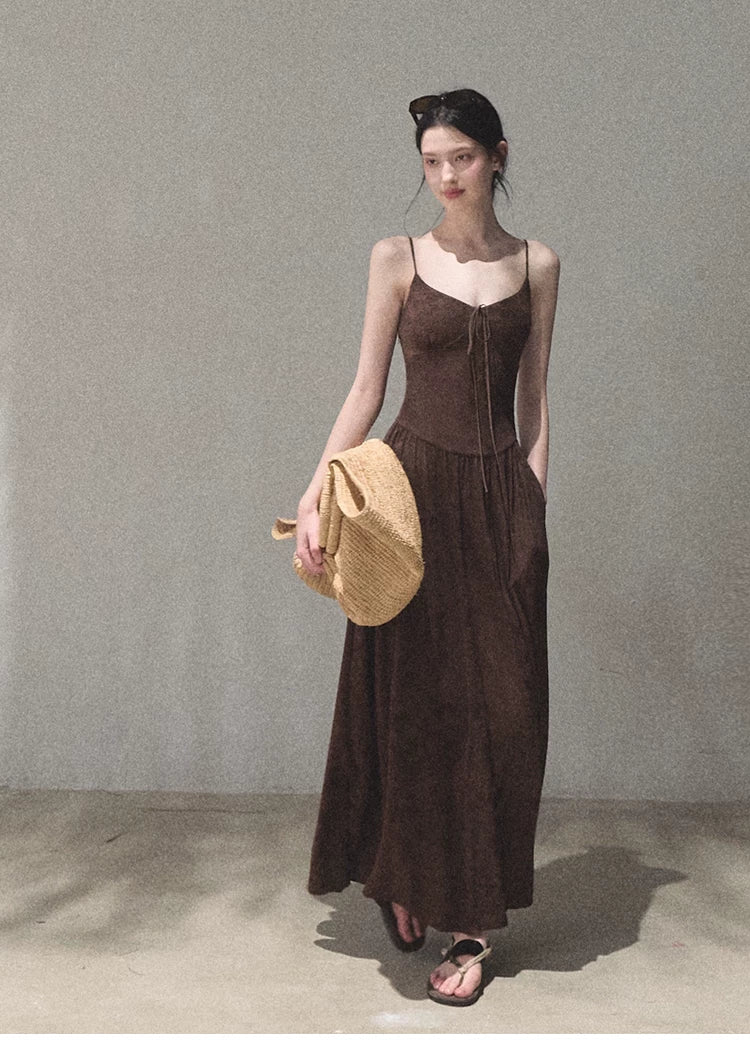 Passing Flower Shop Jacquard Backless Dress