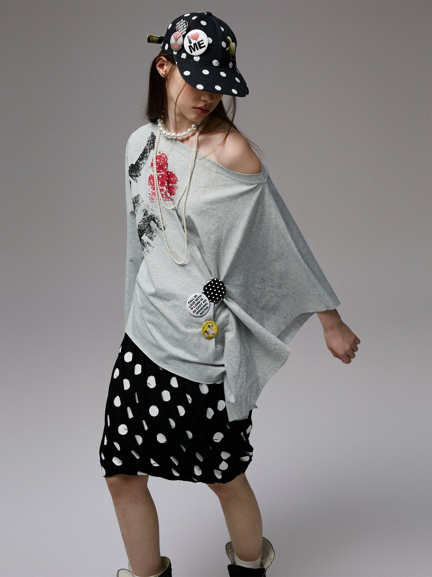 Asymmetric Letter Print Sweatshirt