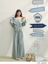 Off-Shoulder Zip-up Sweatshirt & Pants Set - CHINASQUAD