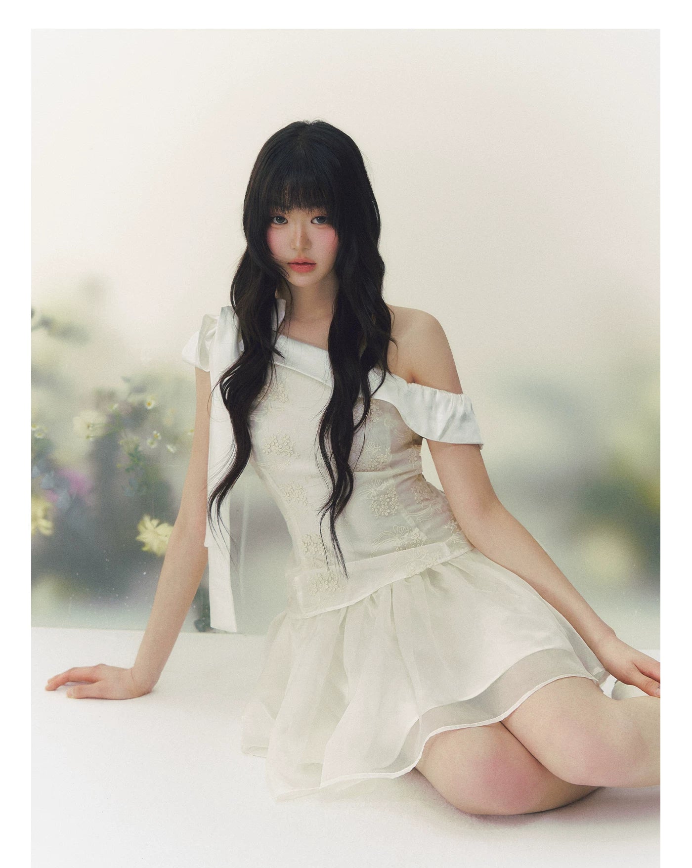 Satin Embroidered Princess Tulle Dress