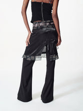 Contrast Plaid Ribbon-pieced Ruffled Skort - CHINASQUAD
