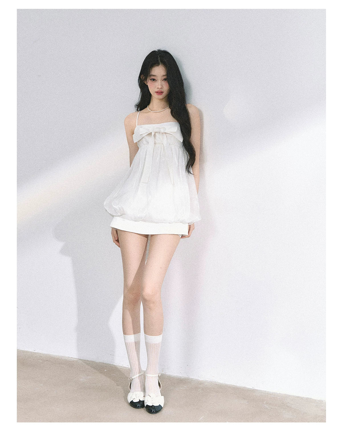 Puff Blossom Off-Shoulder Mini Dress