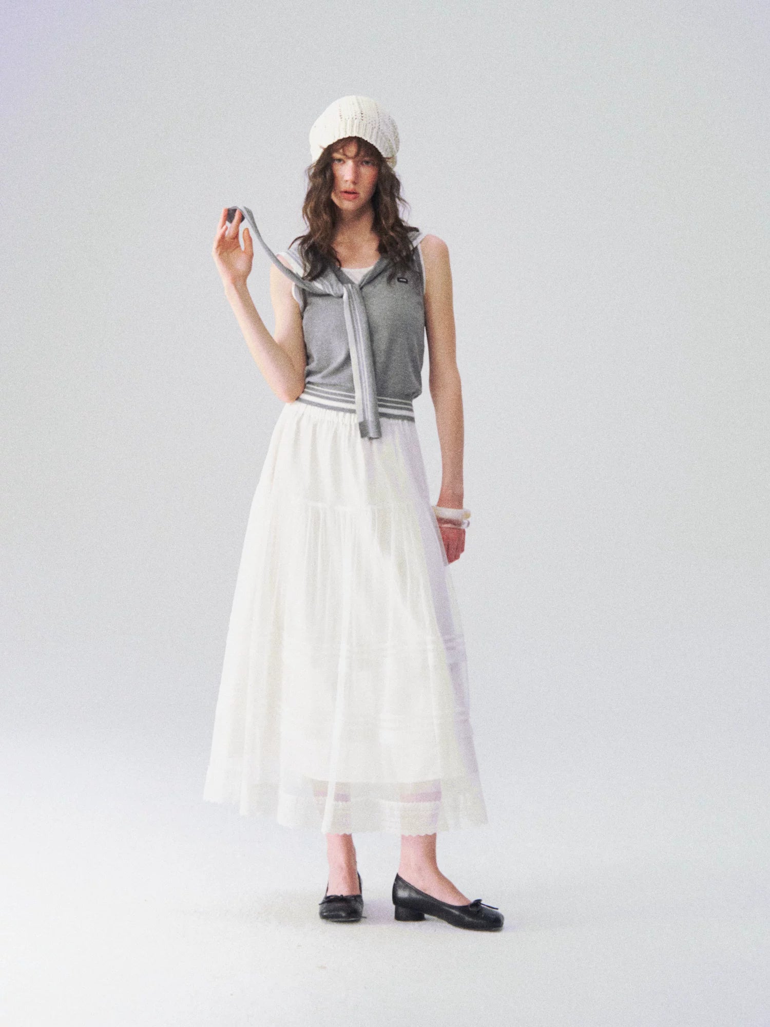 Nautical-Inspired Minimalist Knit Tank Top