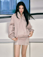 Flower Bud Zipper Jacket & Mesh Skirt Set - CHINASQUAD