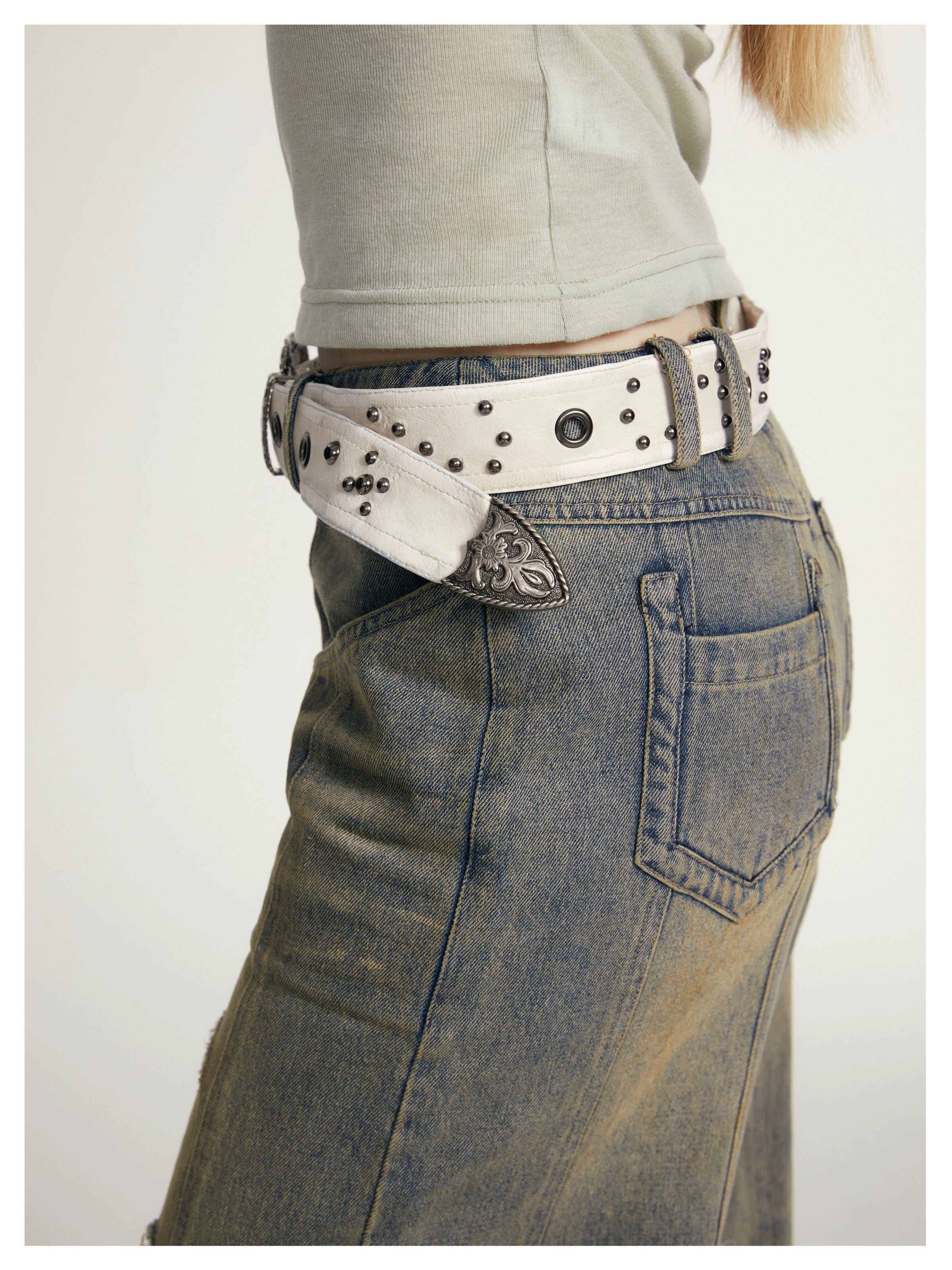 Studded Vintage Statement Belt - CHINASQUAD