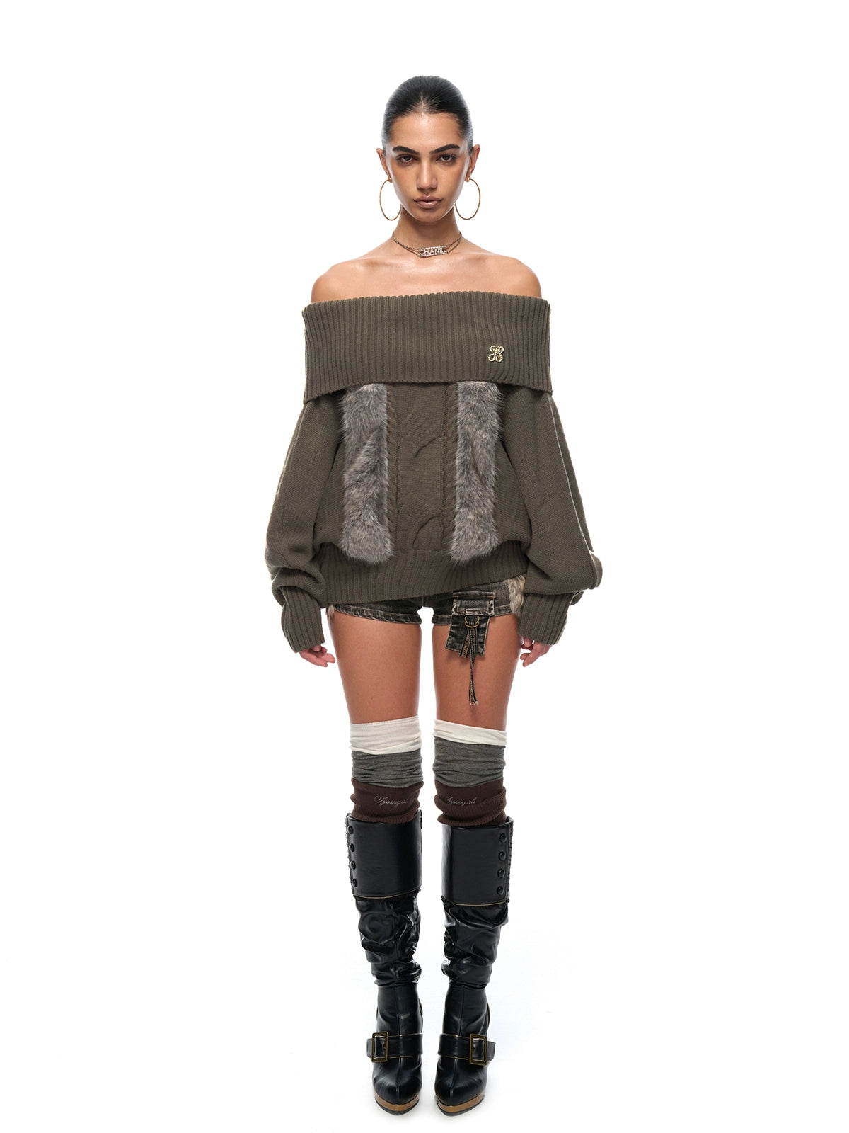 Cable-Knit Oversized Sweater