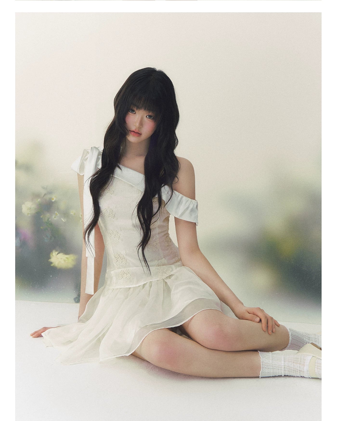 Satin Embroidered Princess Tulle Dress