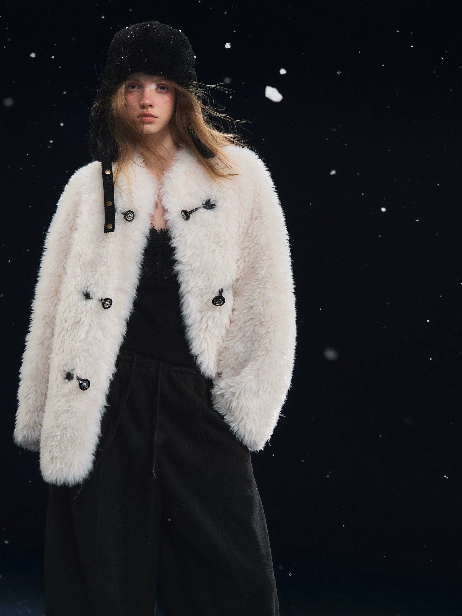 Plush Button-Up Fleece Jacket