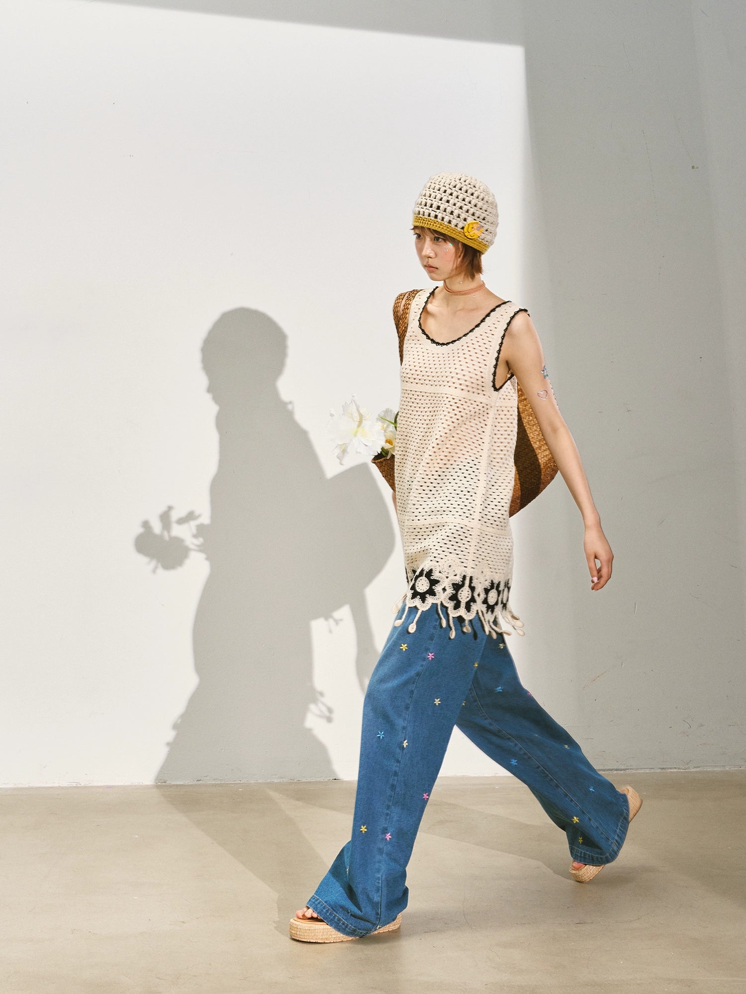 Lace Hollow Out Sleeveless Mini Dress - CHINASQUAD