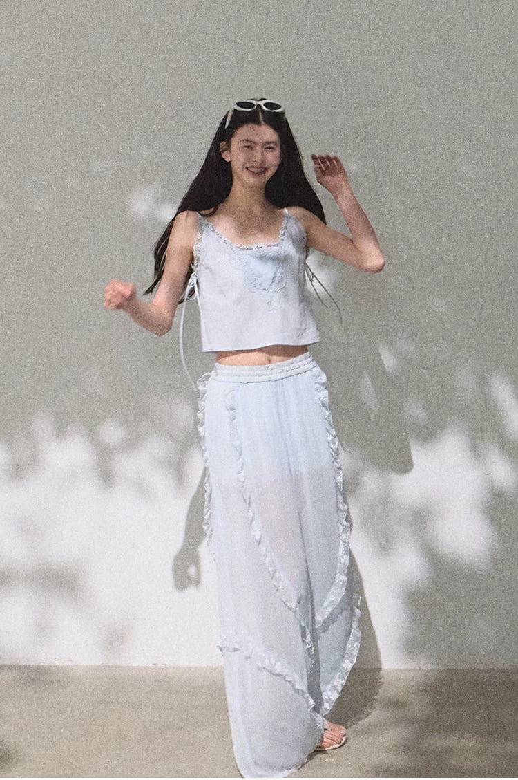 Lyocell Linen Camisole & Relaxed Trousers Set