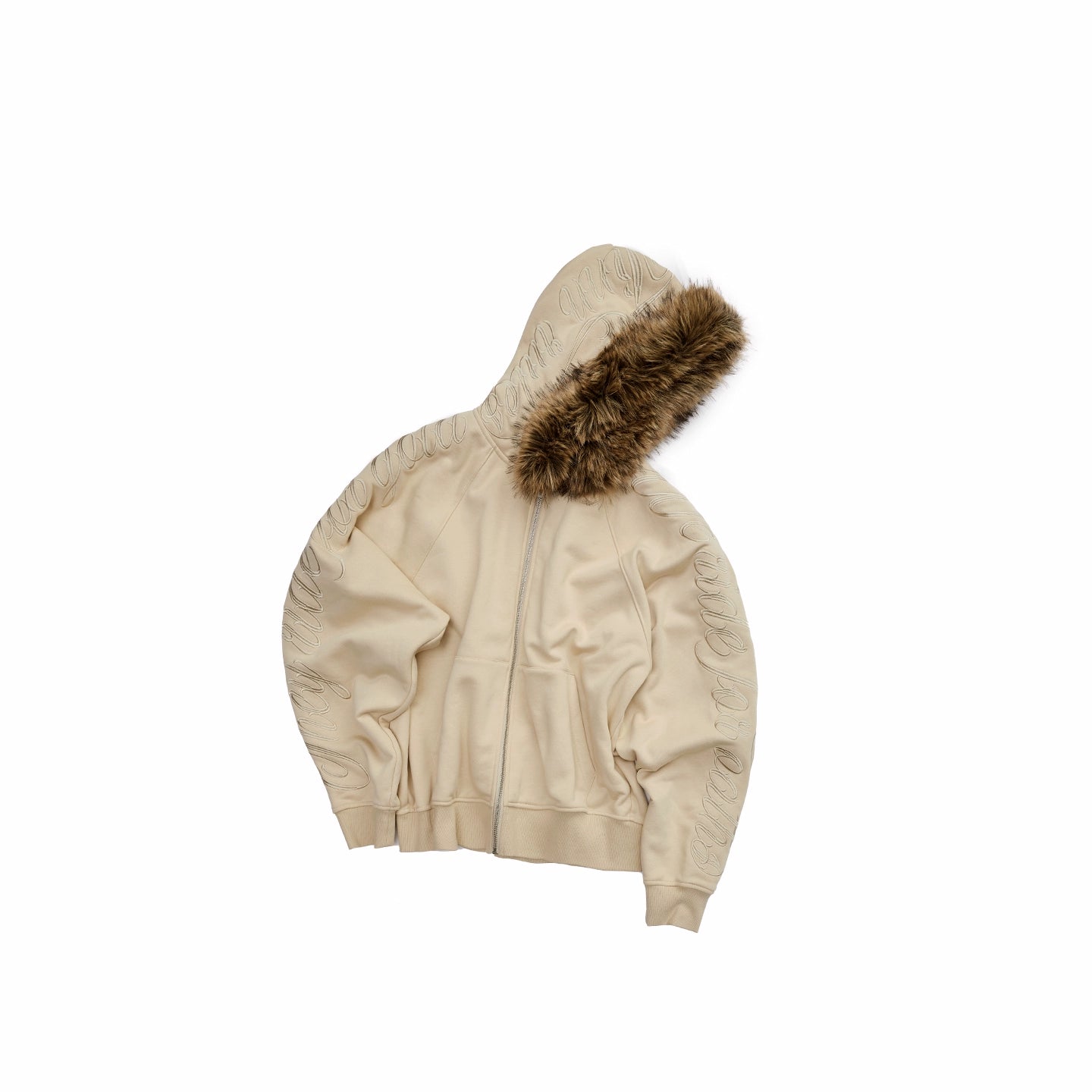 Faux-Fur Sweatshirt & Jogger Set