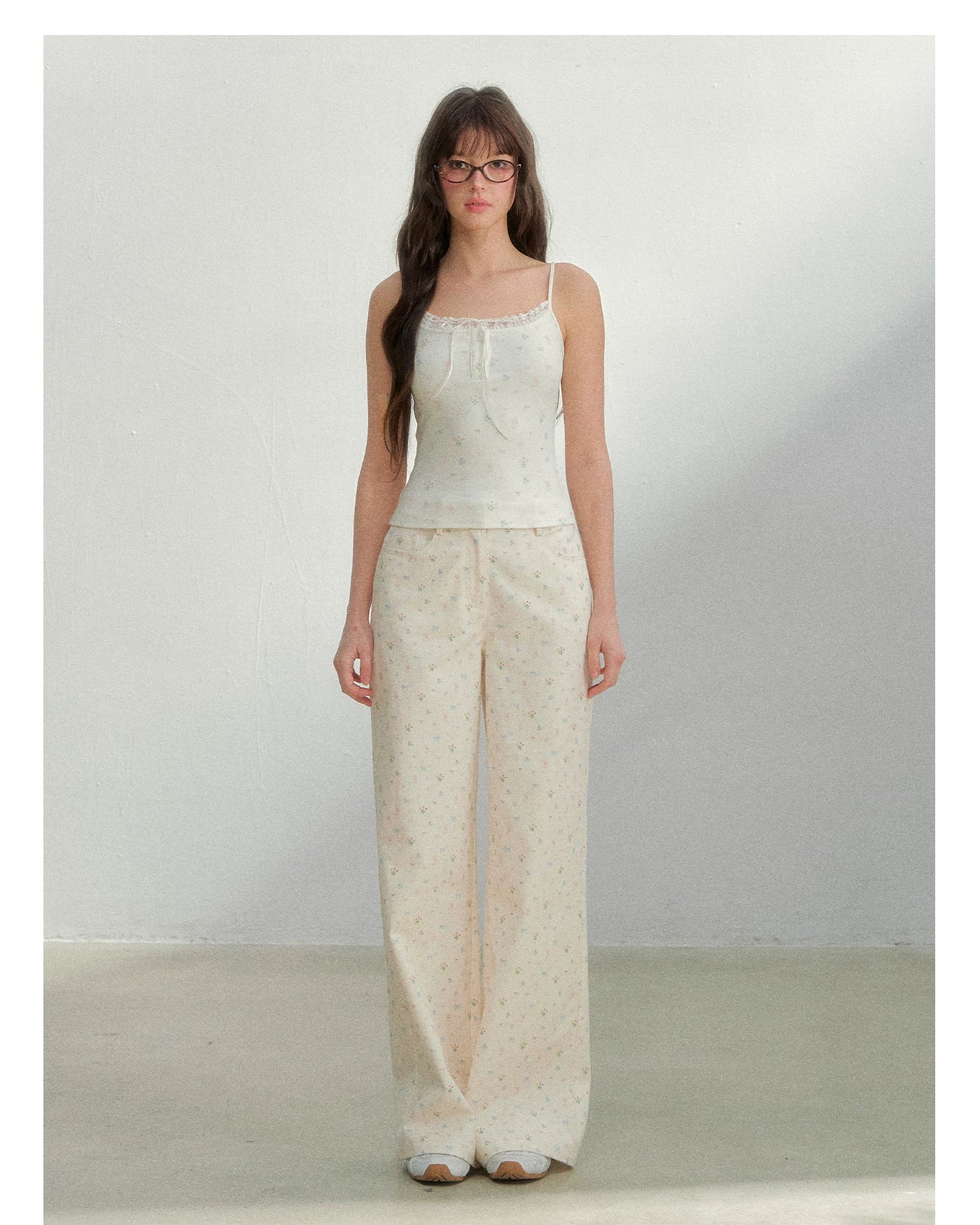 Sweet Oxygen Cotton Lace Trim Camisole