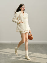 Black & White Embroidered Lace Blazer - CHINASQUAD