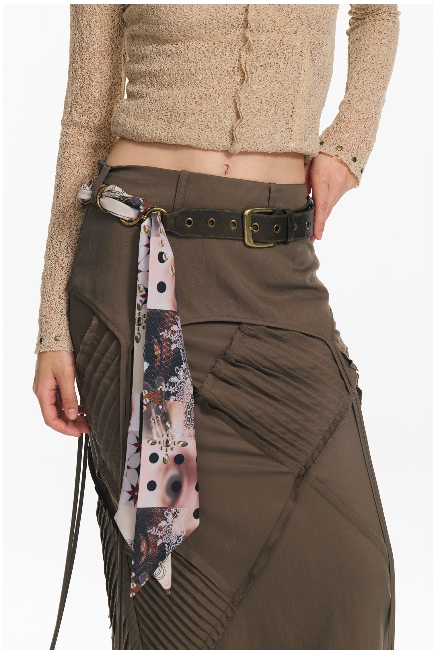 Retro Rivet Ring Punk Belt - CHINASQUAD