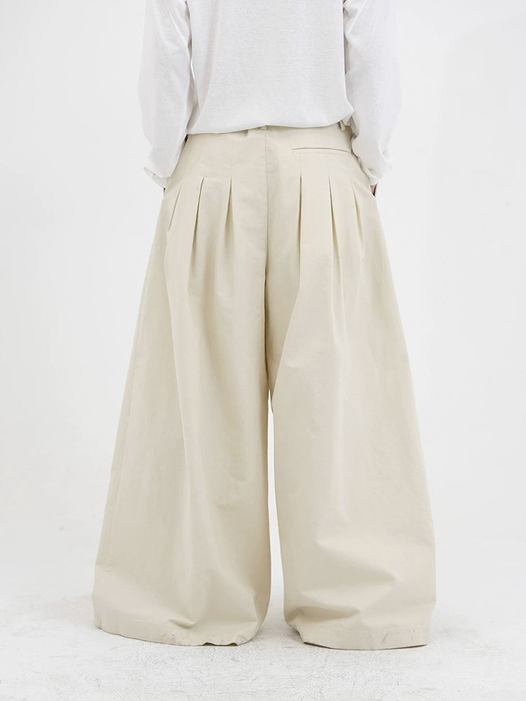 Pleated Wide-Leg Pants - CHINASQUAD