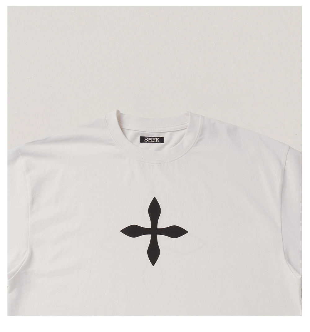 Vintage Cross Compass Oversized Tee - CHINASQUAD