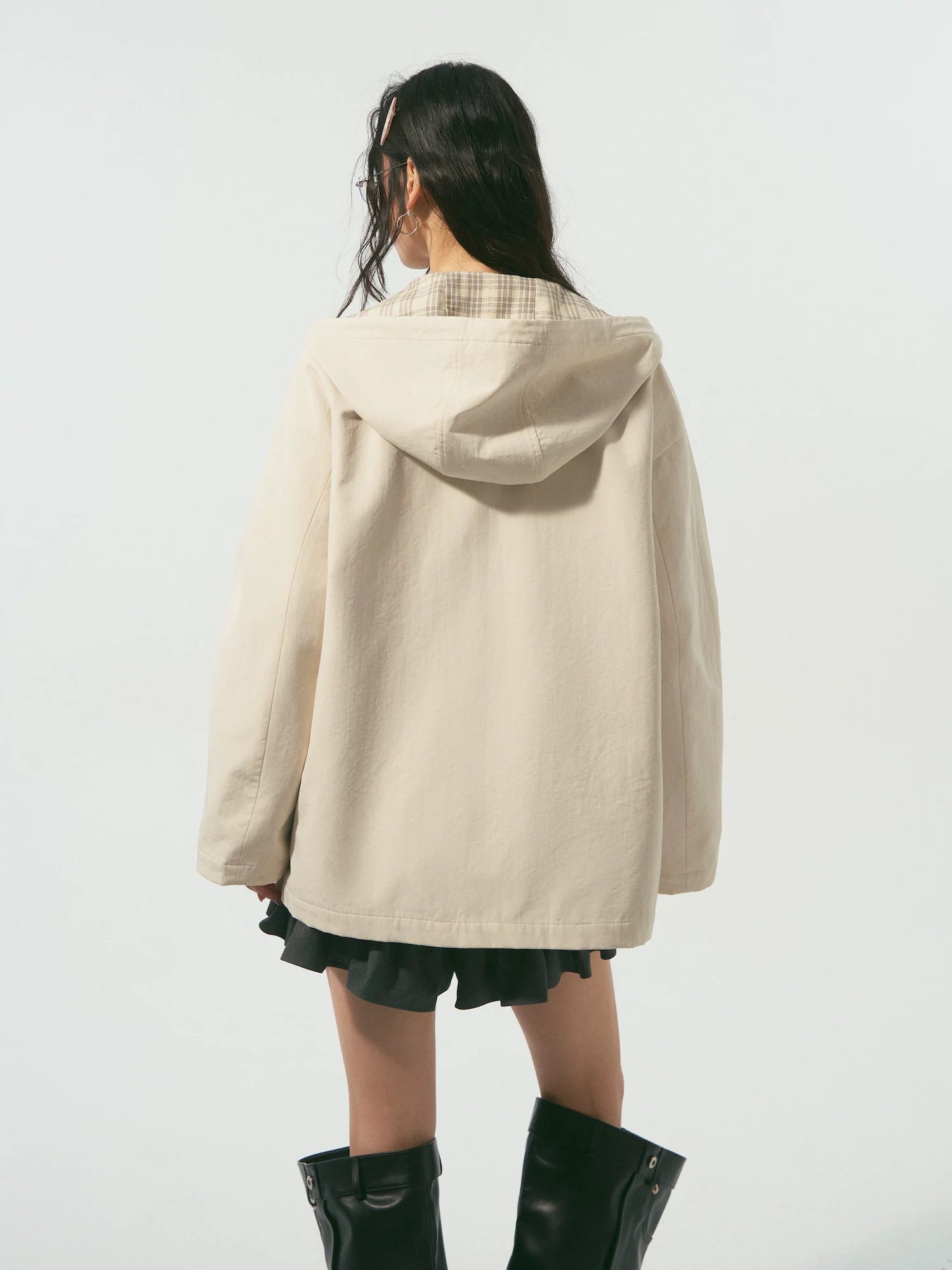 Reversible Hooded Windbreaker Jacket