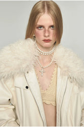 Removable Fur Collar Windproof Leather Jacket - CHINASQUAD