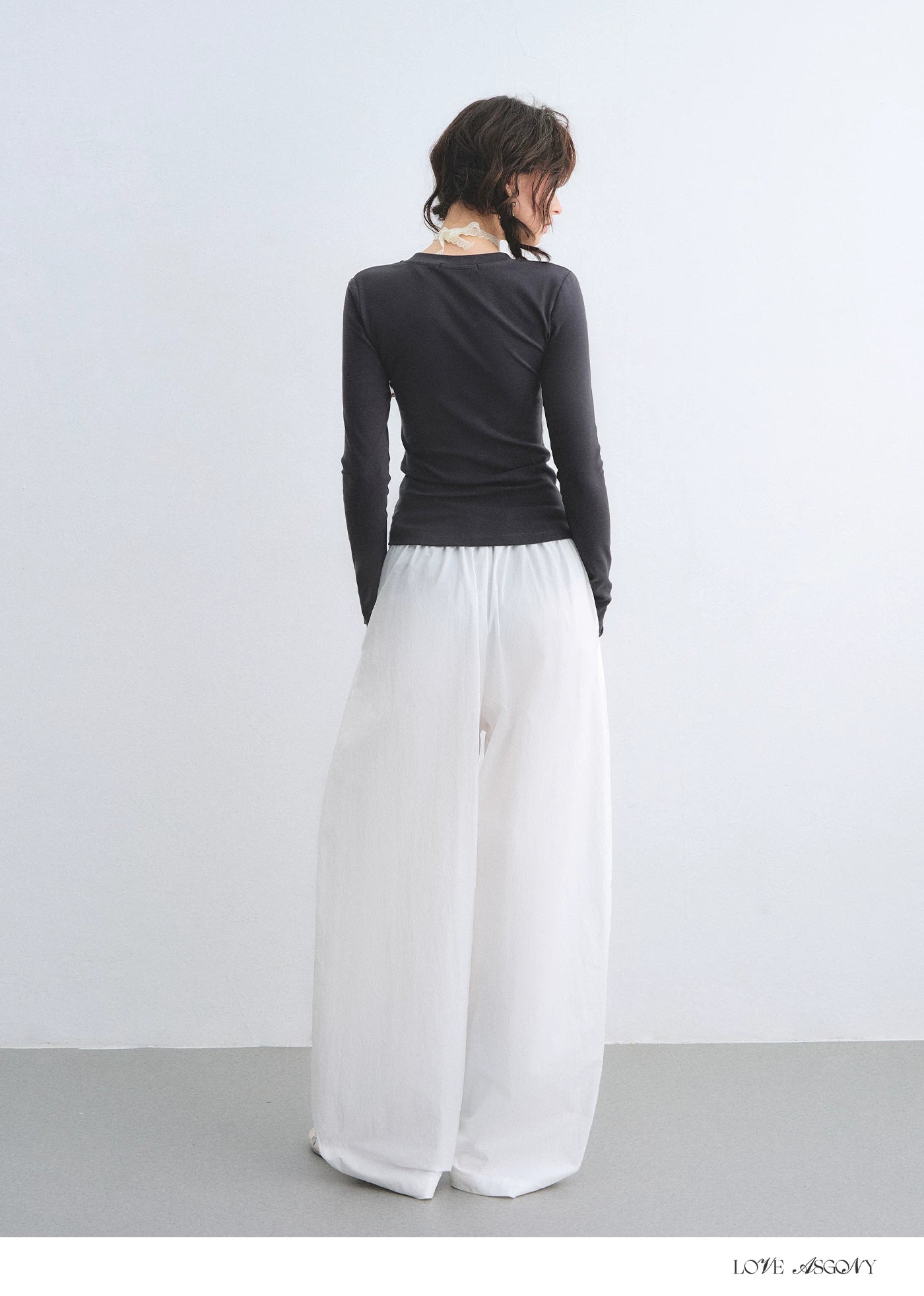 Vintage Lace Trim Washed Cropped Straight-Leg Denim Jeans