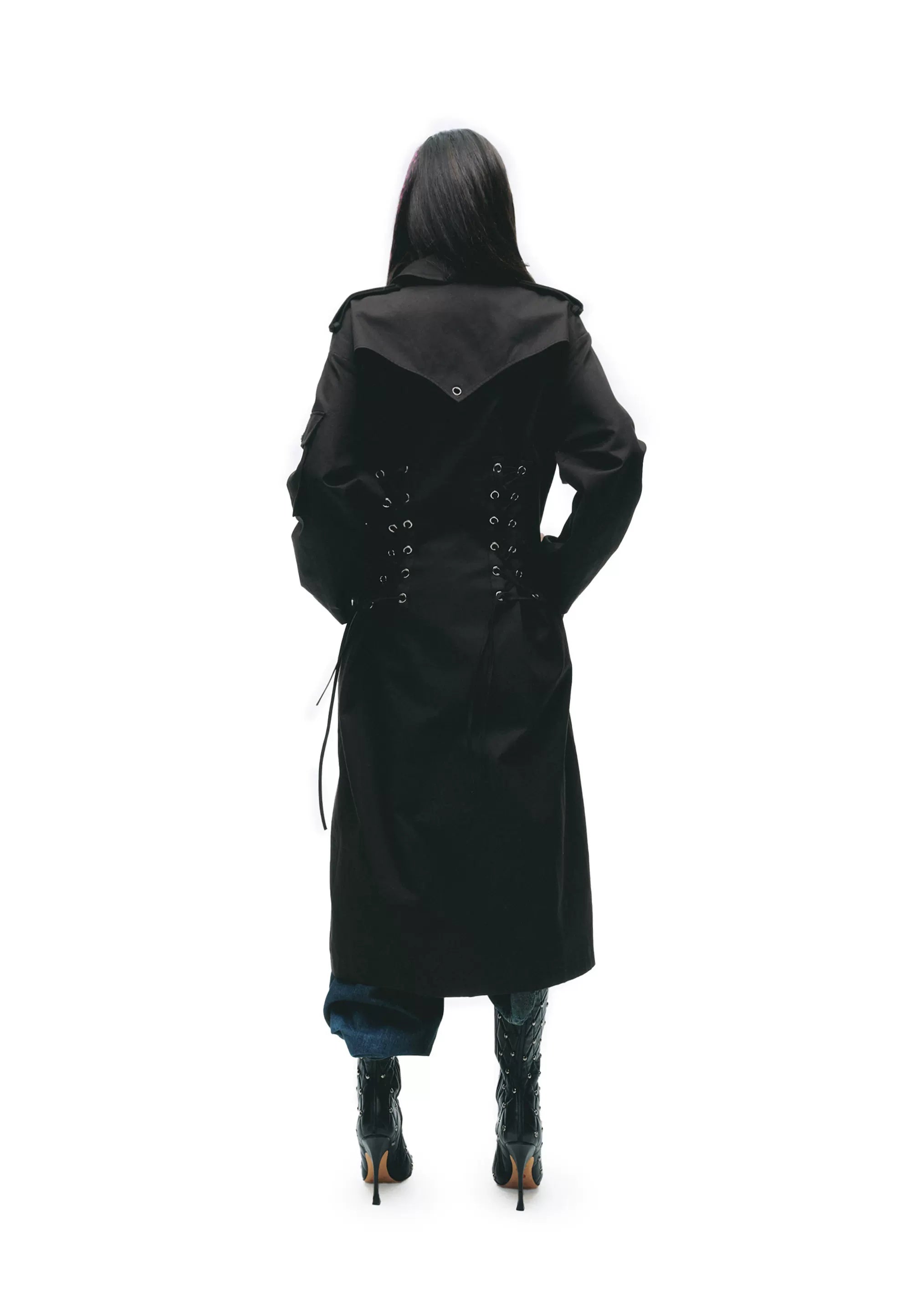 Oversized Drawstring Trench Coat