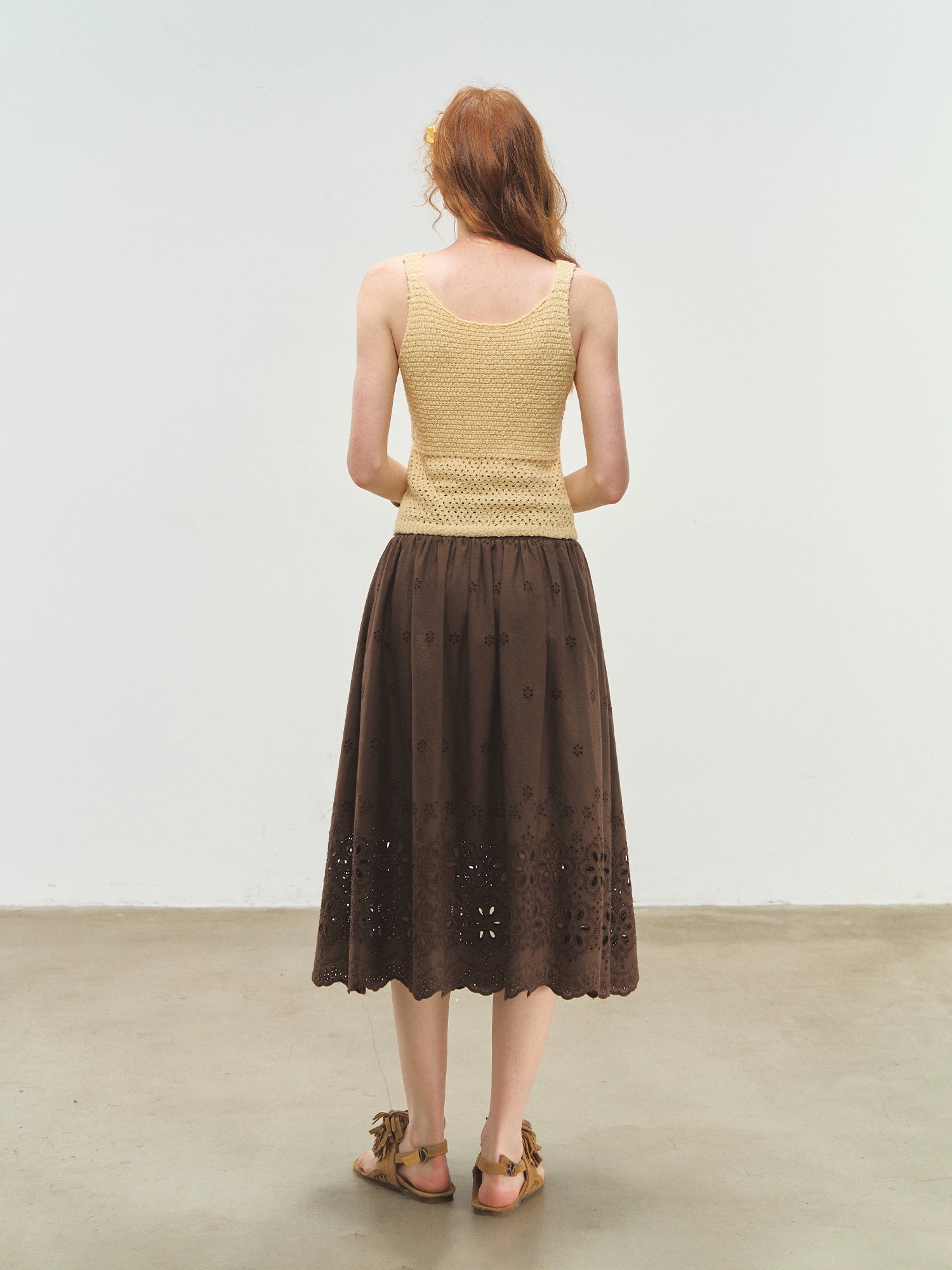 Three-dimensional Handmade Flower Crochet Tank Top - CHINASQUAD