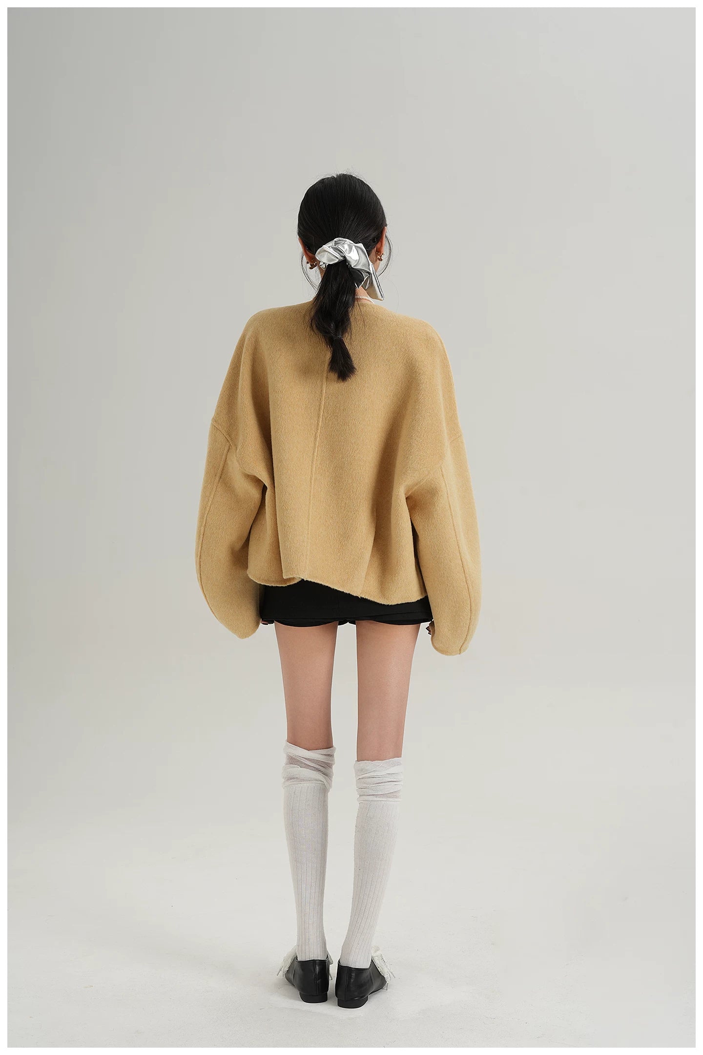 Relaxed-Fit Cropped Double-Faced Wool Jacket