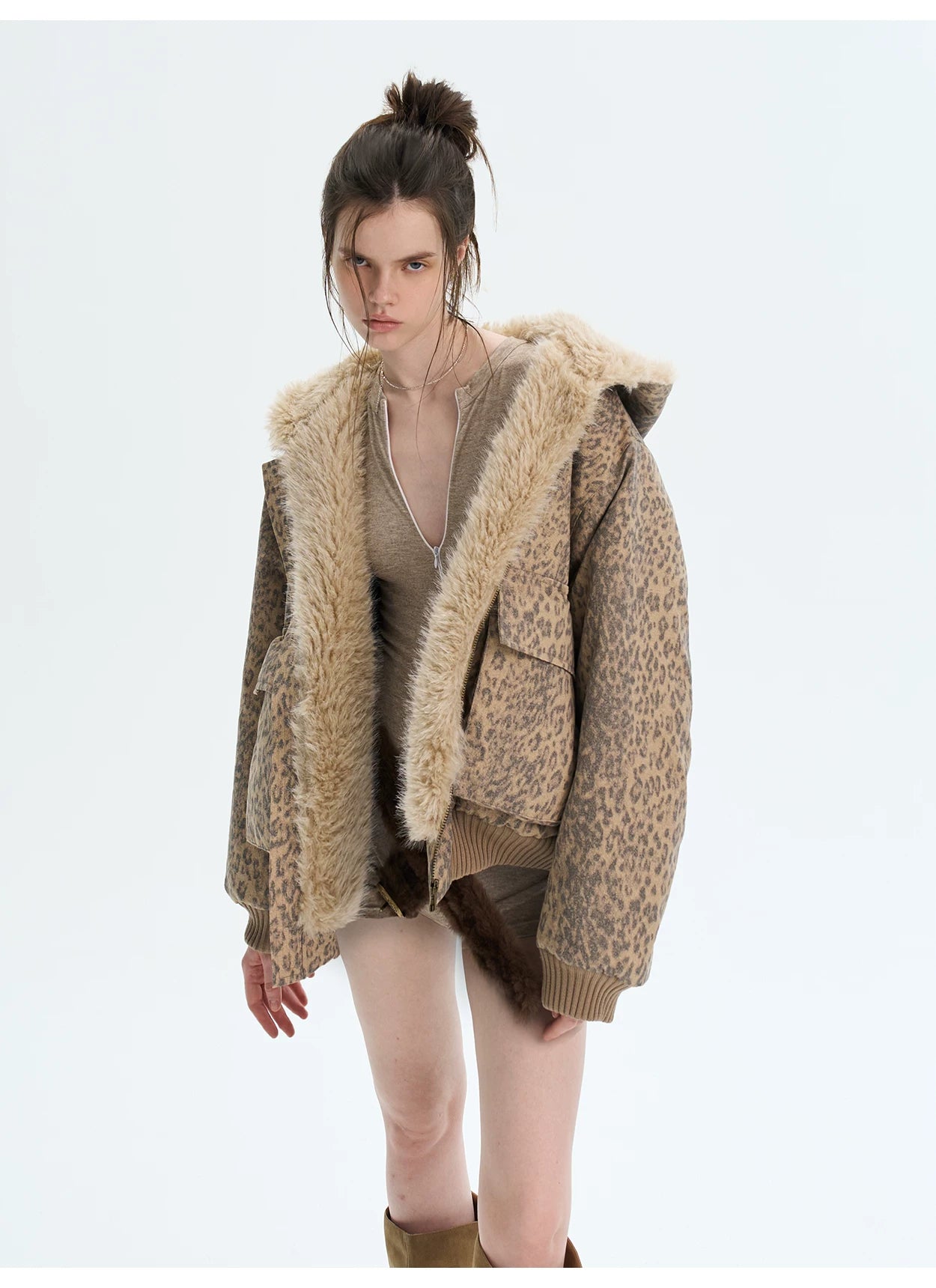 Eco Faux-Fur Hooded Jacket